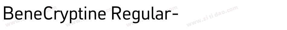 BeneCryptine Regular字体转换